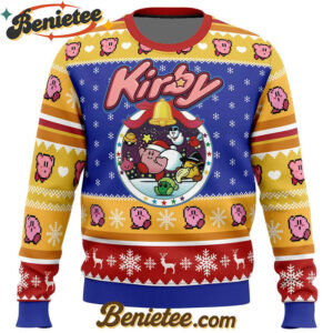 Pink Puff Christmas Kirby Ugly Christmas Sweater