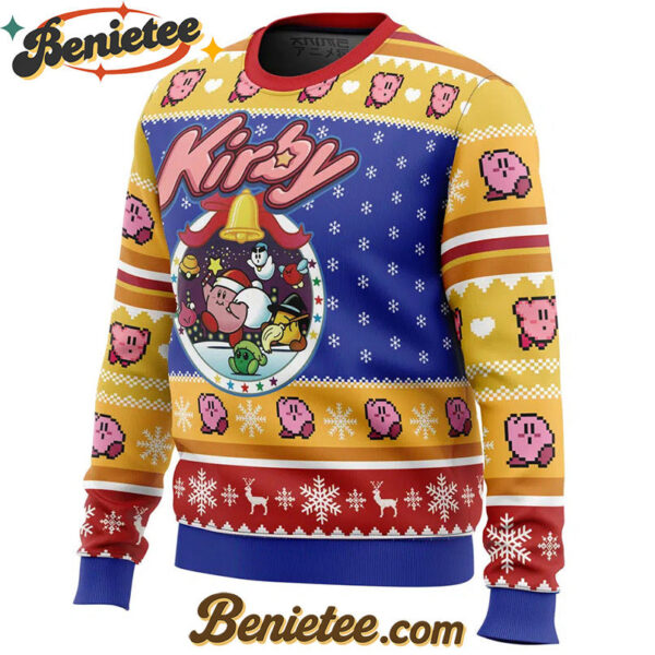 Pink Puff Christmas Kirby Ugly Christmas Sweater