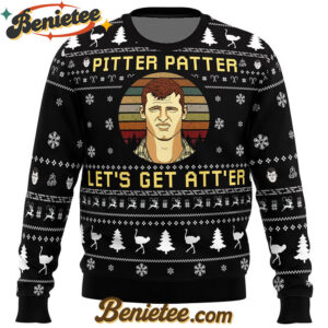 Pitter Patter Let's Get At'er Letterkenny Ugly Christmas Sweater