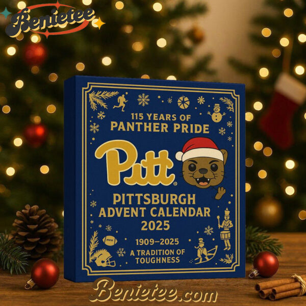 Pittsburgh Panthers 115th Anniversary Advent Calendar, Christmas Countdown Advent Calendar Gift Box with 24 Acrylic Ornaments