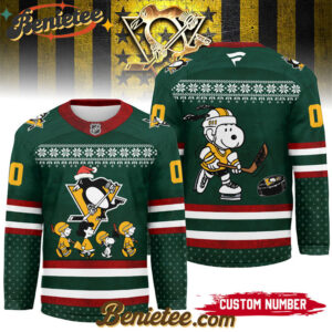 Pittsburgh Penguins - Premium NHL Peanuts Snoopy Hockey Jersey