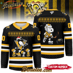 Pittsburgh Penguins - Premium NHL Peanuts Snoopy Hockey Jersey Ver 2