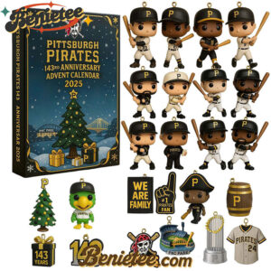 Pittsburgh Pirates Advent Calendar 2025 143TH ANNIVERSARY Christmas Gift, Christmas Idea, Christmas Countdown Advent Calendar Gift Box with 24 Acrylic Ornaments