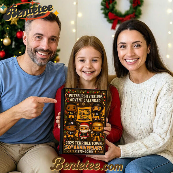 Pittsburgh Steelers 50th Anniversary Advent Calendar, Christmas Gift, Christmas Idea, Christmas Countdown Advent Calendar Gift Box with 24 Acrylic Ornaments