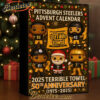 Pittsburgh Steelers 50th Anniversary Advent Calendar, Christmas Gift, Christmas Idea, Christmas Countdown Advent Calendar Gift Box with 24 Acrylic Ornaments