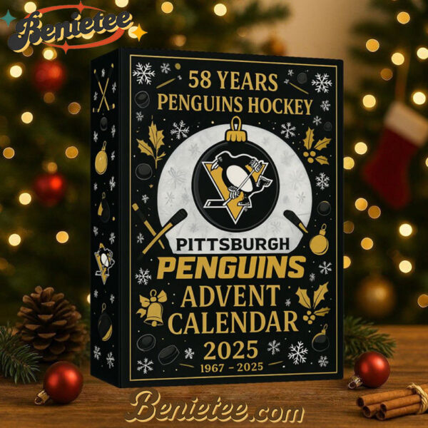 Pittsburgh Steelers 58th Anniversary Advent Calendar, Christmas Countdown Advent Calendar Gift Box with 24 Acrylic Ornaments