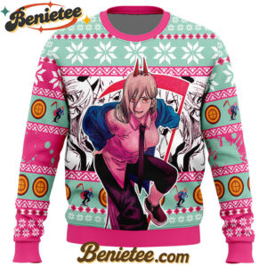 Power Chainsaw Man Ugly Christmas Sweater