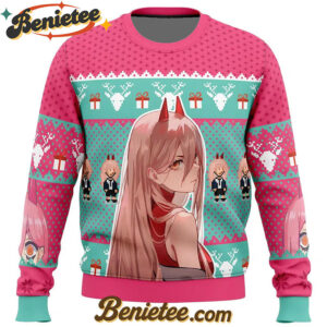 Power Chainsaw Man Ugly Christmas Sweater