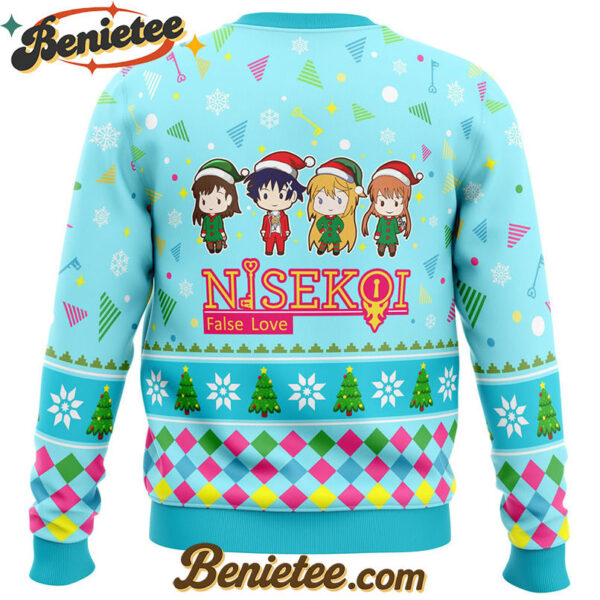 Raku And Friends Nisekoi False Love Ugly Christmas Sweater