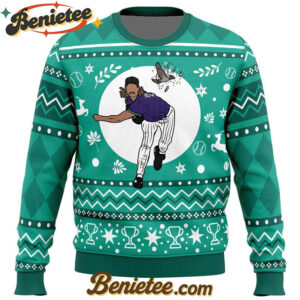 Randy Johnson Hits The Bird Ugly Christmas Sweater