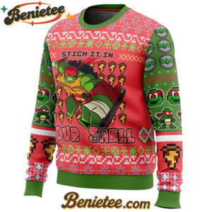 Raphael Rise of the Teenage Mutant Ninja Turtles Ugly Christmas Sweater