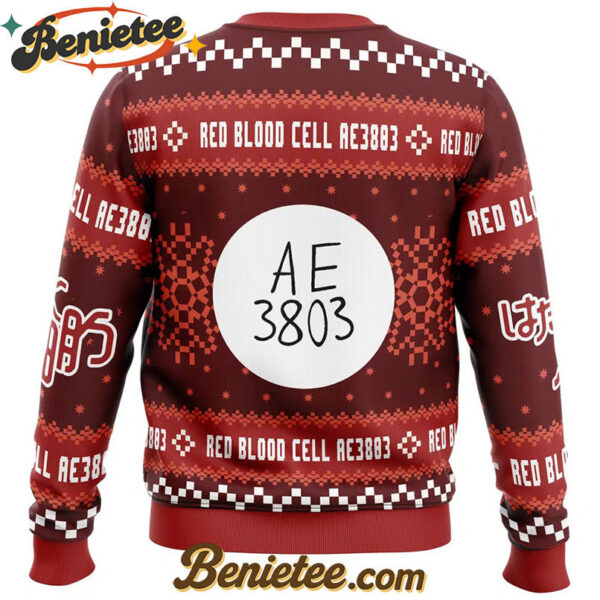Red Blood Cell Cells at Work Ugly Christmas Sweater