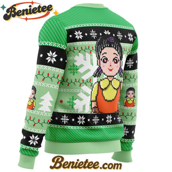 Red & Green Light Squid Game Ugly Christmas Sweater