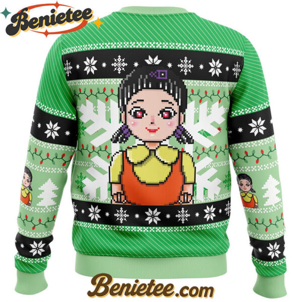 Red & Green Light Squid Game Ugly Christmas Sweater