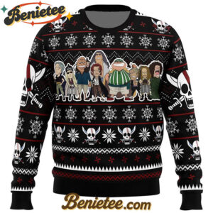 Red Hair Pirates One Piece Ugly Christmas Sweater