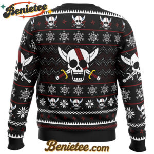 Red Hair Pirates One Piece Ugly Christmas Sweater