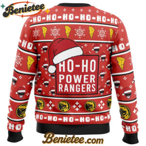 Red Ranger Ho-Ho Power Rangers Ugly Christmas Sweater