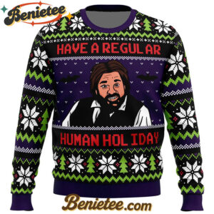 Regular Human Holiday What We Do In The Shadows Ugly Christmas Sweater