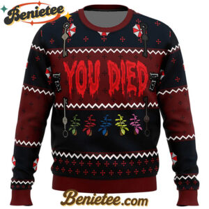 Resident Evil You Died Ugly Christmas Sweater