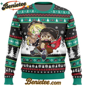 Riku And Reg Made in Abyss Ugly Christmas Sweater