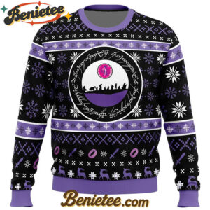 Ring Language Lord of the Ring Ugly Christmas Sweater