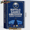 Sabres 55th Anniversary Advent Calendar 2025, Christmas Countdown Advent Calendar Gift Box with 24 Acrylic Ornaments