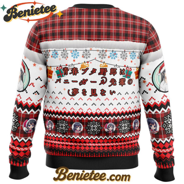 Sad Snowman Rascal Does Not Dream of Bunny Girl Senpai Ugly Christmas Sweater