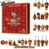 San Francisco 49ers Advent Calendar 2025 – 80th Anniversary Edition, Christmas Countdown Advent Calendar Gift Box with 24 Acrylic Ornaments