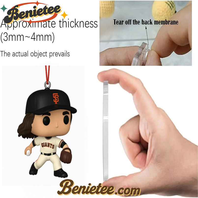 San Francisco Giants 142nd Anniversary Advent Calendar, Christmas Countdown Advent Calendar Gift Box with 24 Acrylic Ornaments