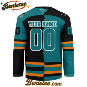San Jose Sharks - Premium NHL Personalized Split Color Hockey Jersey