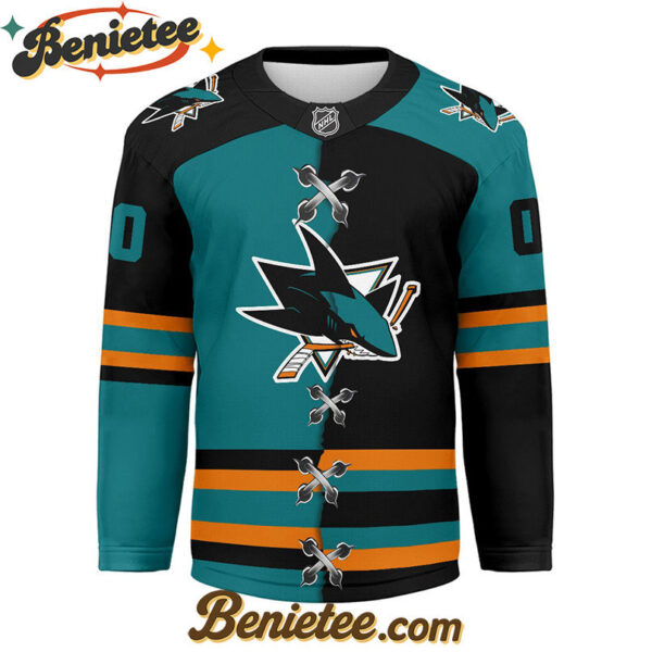 San Jose Sharks - Premium NHL Personalized Split Color Hockey Jersey
