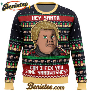Sandwiches for Santa Bad Santa Ugly Christmas Sweater