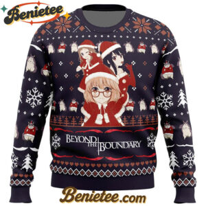 Santa Ai, Mirai, Mitsuki Beyond the Boundary Ugly Christmas Sweater