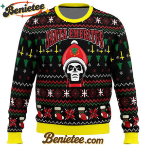 Santa Emeritus Papa Emeritus Ugly Christmas Sweater