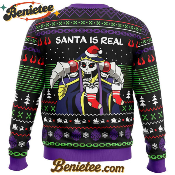 Santa Is Real Overlord Ugly Christmas Sweater