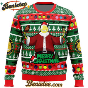 Santa Koro-Sensei Assassination Classroom Ugly Christmas Sweater
