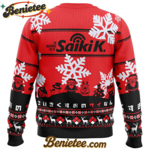 Santa Saiki The Desastrous Life of Saiki K. Ugly Christmas Sweater