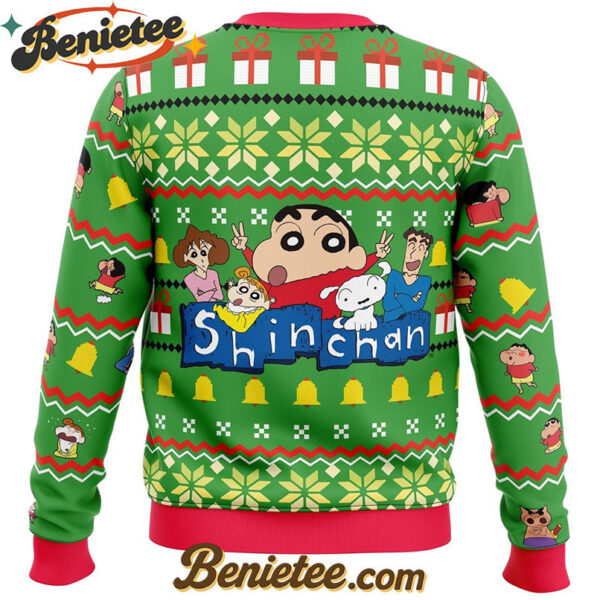 Santa Shinnosuke Crayon Shin-chan Ugly Christmas Sweater