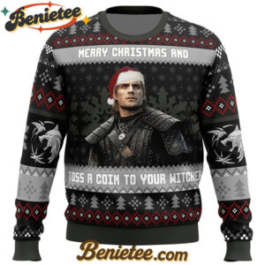Santa Witcher The Witcher Ugly Christmas Sweater