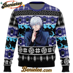 Satoru Gojo Domain Expansion Jujutsu Kaisen Ugly Christmas Sweater