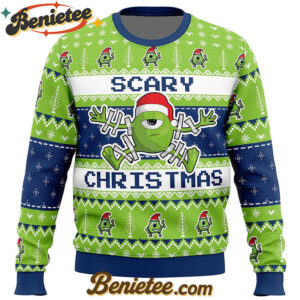 Scary Christmas Mike Wazowski Monster Inc Ugly Christmas Sweater