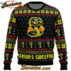 Season's Sweepings Cobra Kai Karate Kid Ugly Christmas Sweater