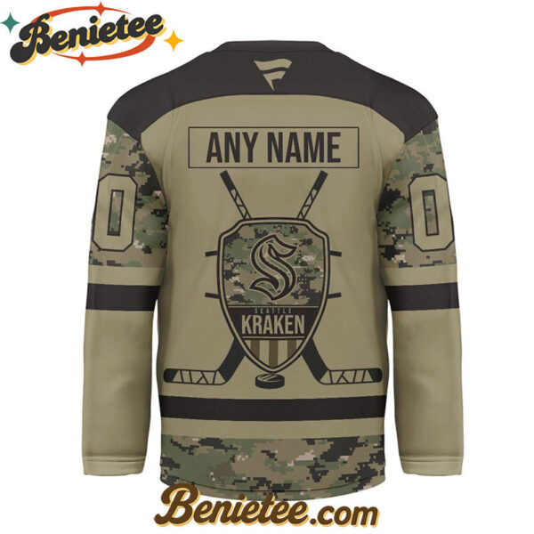 Seattle Kraken - Premium NHL Camo Army Hockey Jersey
