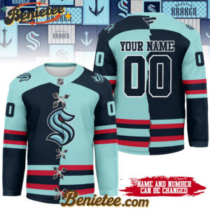 Seattle Kraken - Premium NHL Personalized Split Color Hockey Jersey