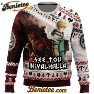 See You In Valhalla Vinland Saga Ugly Christmas Sweater