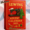 Sewing Advent Calendar 2025, Christmas Countdown Advent Calendar Gift Box with 24 Acrylic Ornaments
