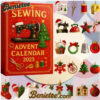 Sewing Advent Calendar 2025, Christmas Countdown Advent Calendar Gift Box with 24 Acrylic Ornaments
