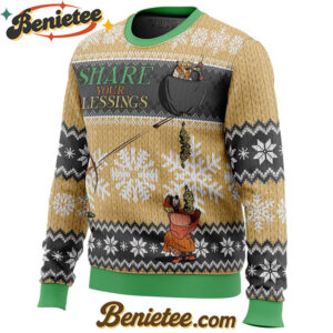 Share Your Blessings Robin Hood Ugly Christmas Sweater