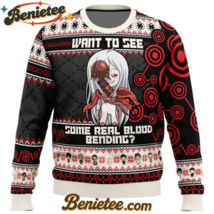Shiro Blood Bending Deadman Wonderland Ugly Christmas Sweater