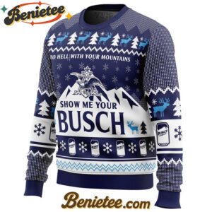 Show Me Your Busch Ugly Christmas Sweater